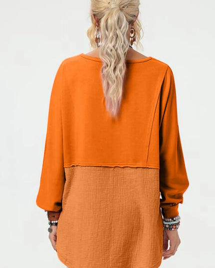 Double Take Full Size Long Sleeve High-Low T-Shirt