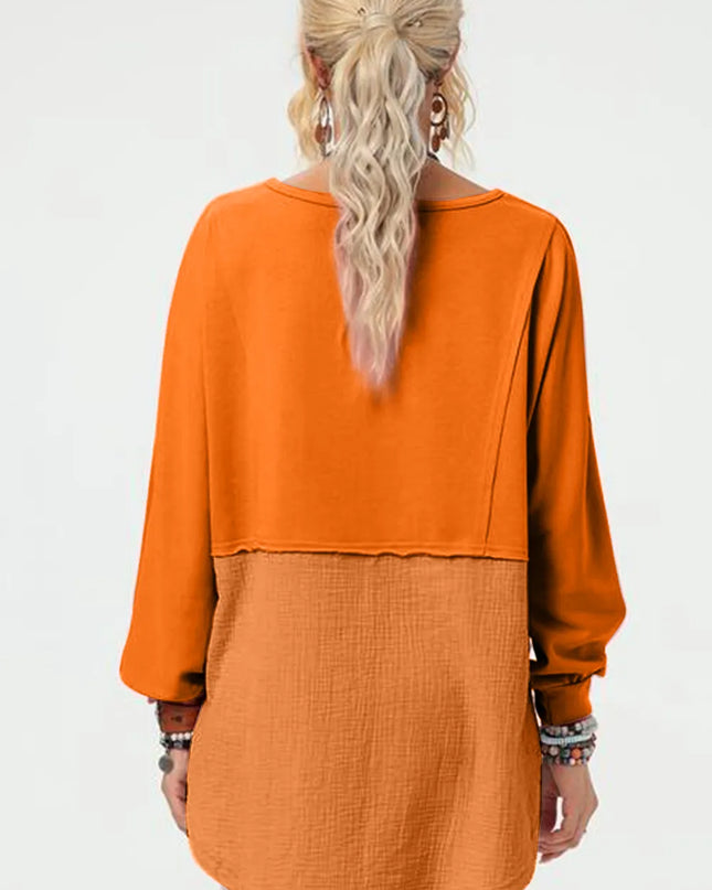 Double Take Full Size Long Sleeve High-Low T-Shirt