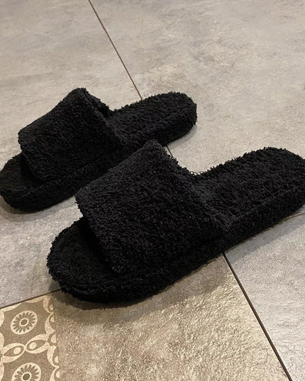 Open Toe Platform Slippers
