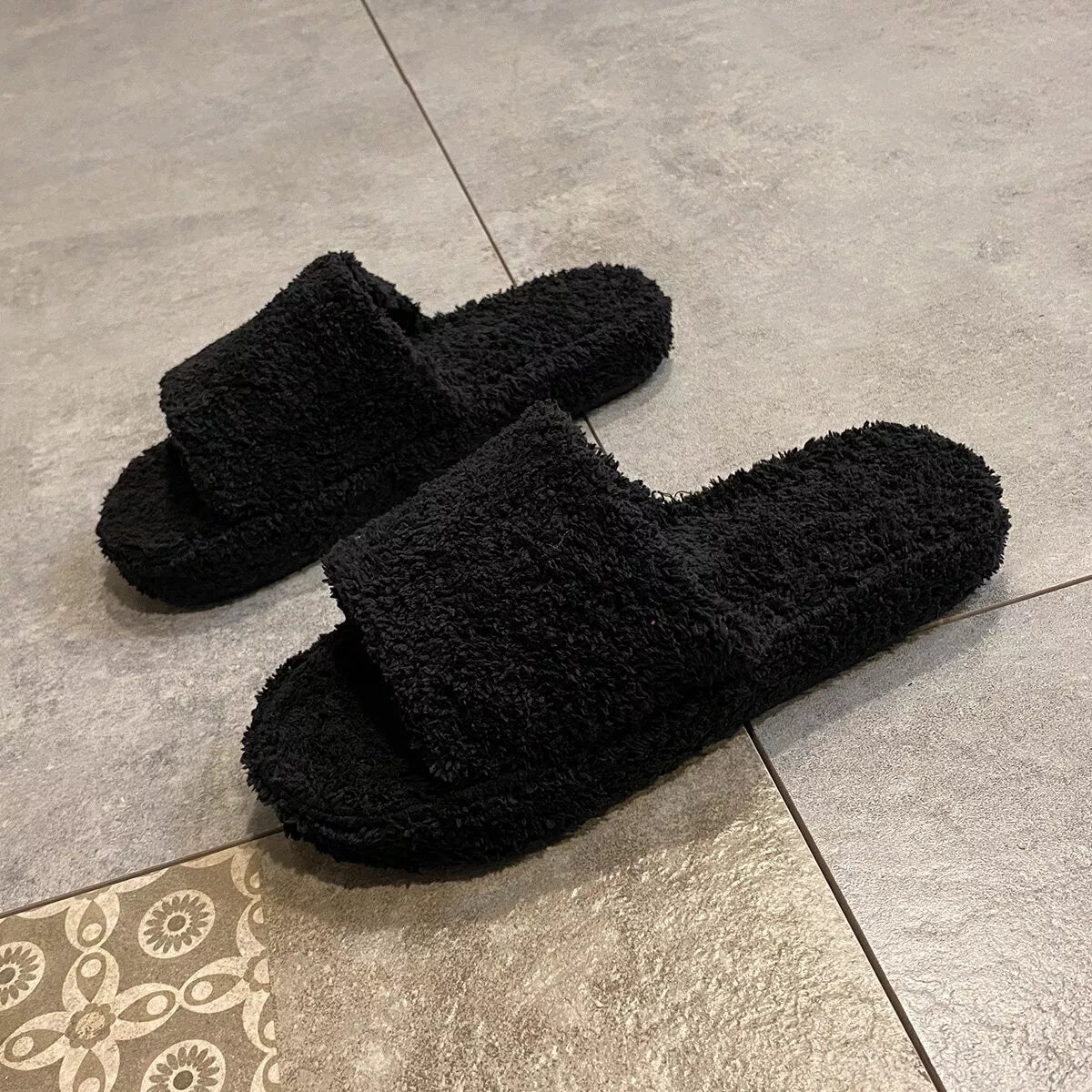 Open Toe Platform Slippers