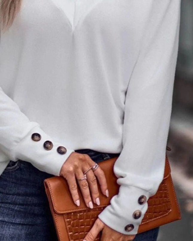 V-Neck Long Sleeve T-Shirt 