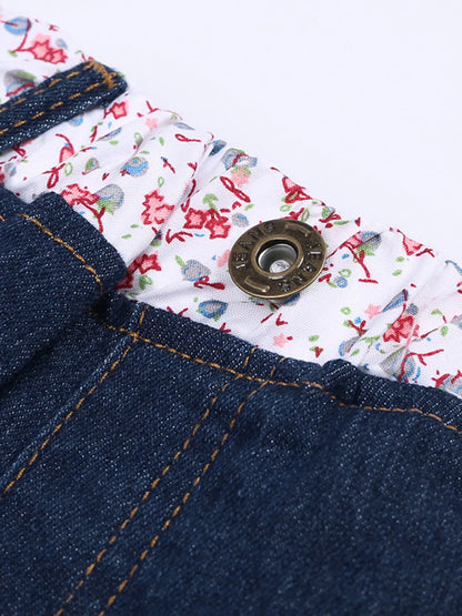 Children's Round Neck Top and Jeans Set