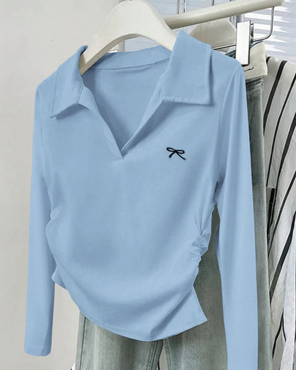 Johnny Collar Long Sleeve T-Shirt