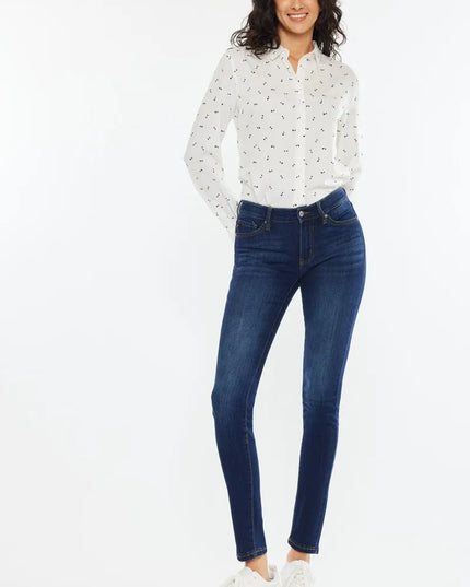 Kancan Mid Rise Super Skinny Jeans 