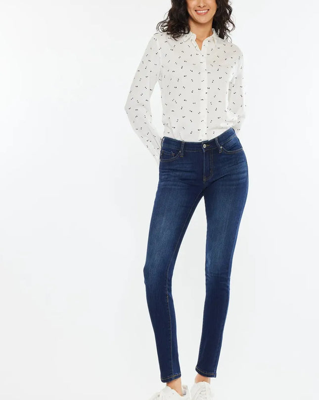 Kancan Mid Rise Super Skinny Jeans 