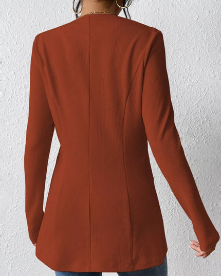 One Button Long Sleeve Blazer