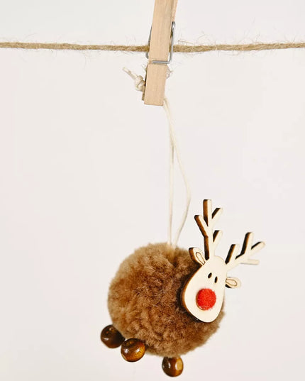 Christmas Reindeer Decorative Ornament Dark Brown One Size