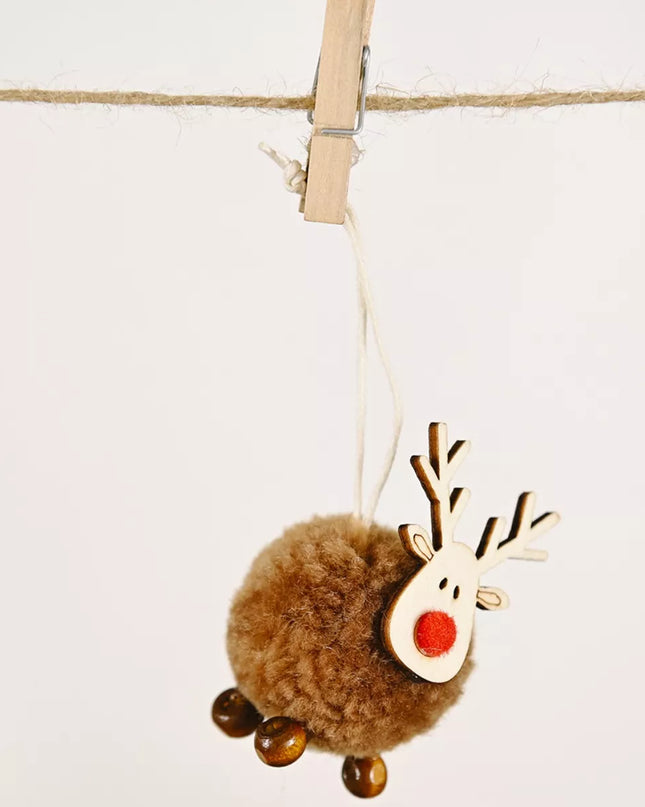 Christmas Reindeer Decorative Ornament Dark Brown One Size