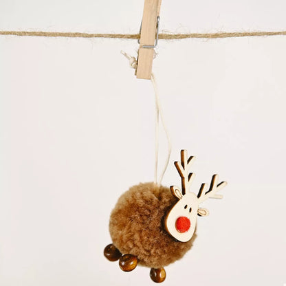 Christmas Reindeer Decorative Ornament Dark Brown One Size