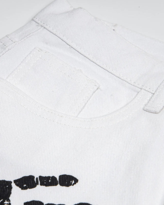 Men's Handprint Pattern Jeans