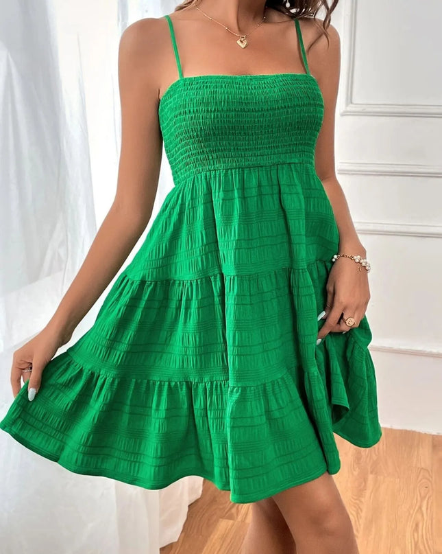 Smocked Tiered Cami Dress