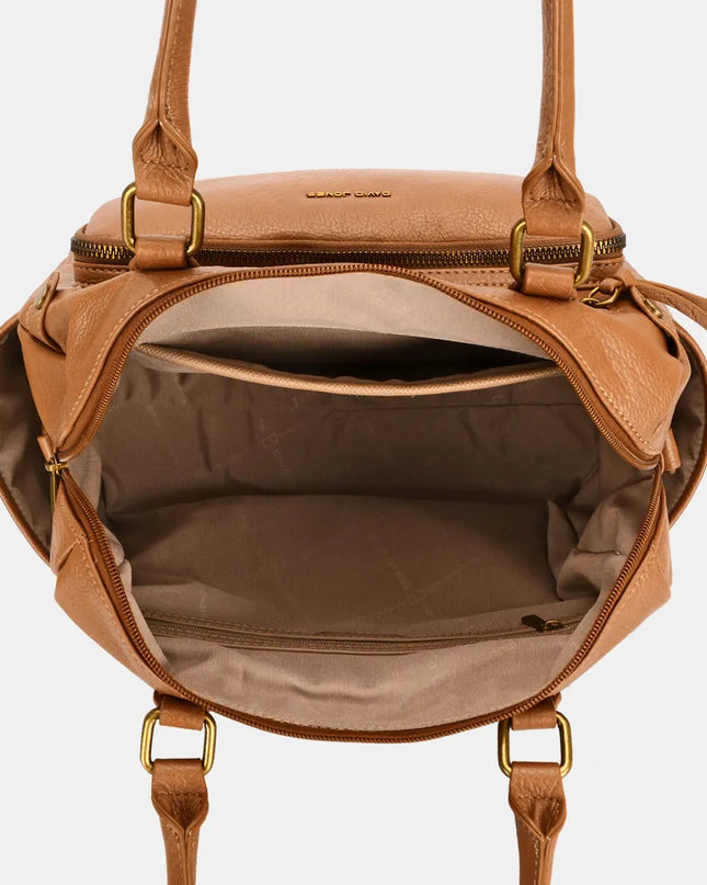 David Jones Zipper PU Leather Handbag