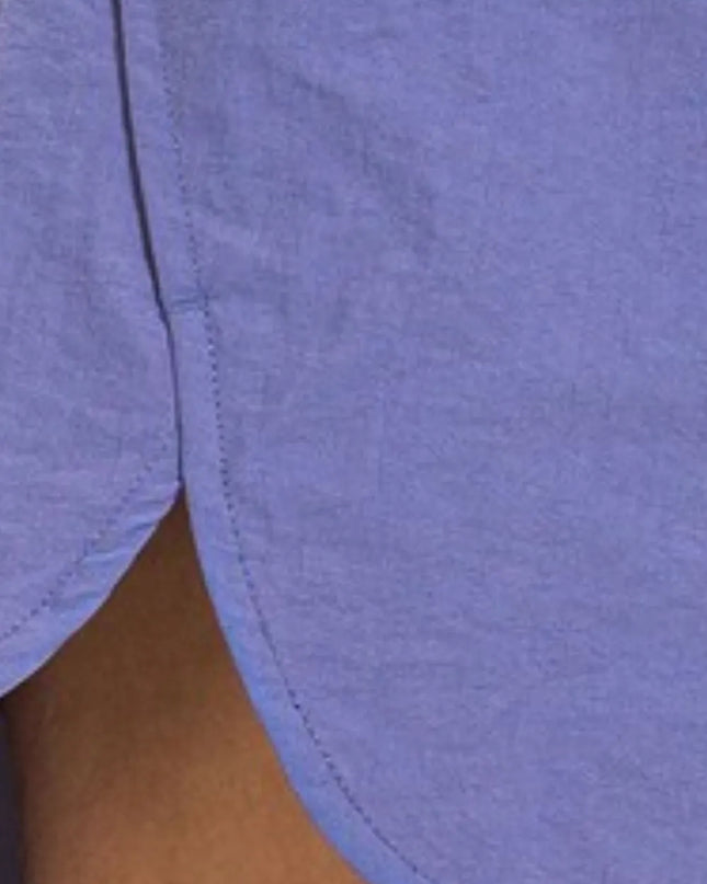 Zenana Windbreaker Smocked Waistband Running Shorts 