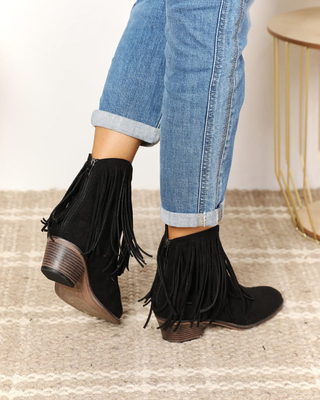 Legend Women's Fringe Cowboy Western Ankle Boots