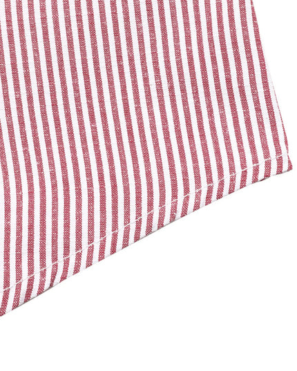 Striped Balloon Sleeve Button-Up Shirt