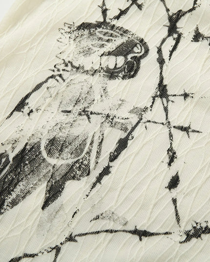 Men's Abstract Print Button-Up Shirt