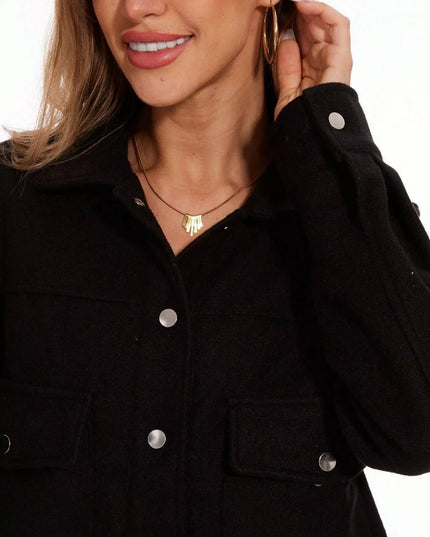 Snap Down Long Sleeve Jacket