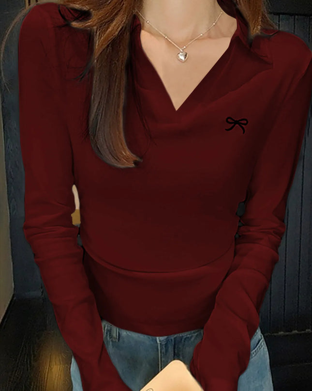 Johnny Collar Long Sleeve T-Shirt