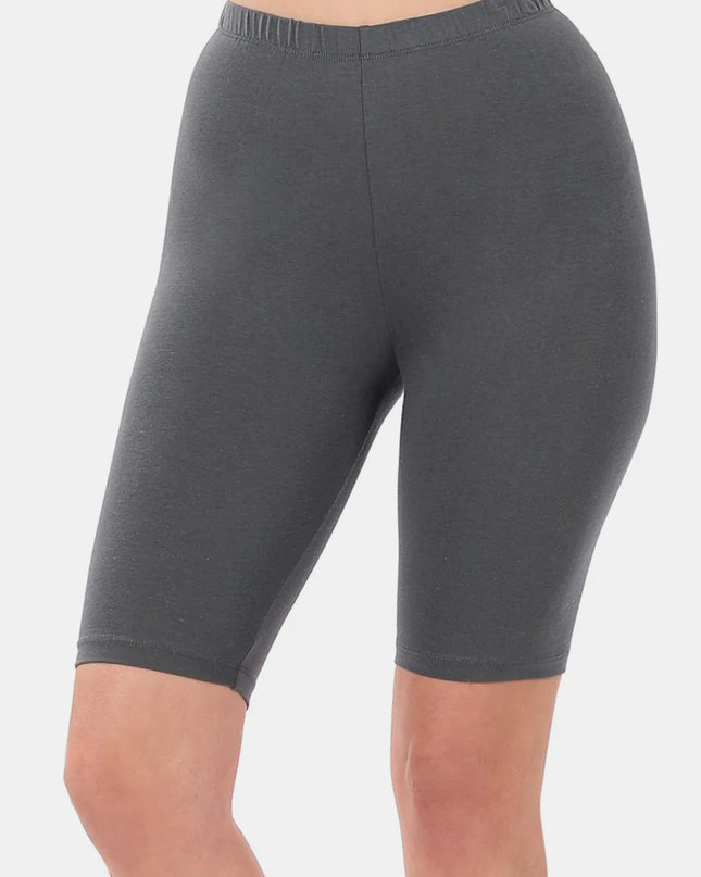 Zenana High Waist Bermuda Shorts Ash Grey