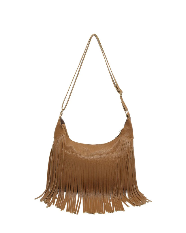 Fringe PU Leather Shoulder Bag 