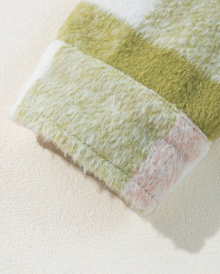 Pocketed Plaid Collared Neck Shacket