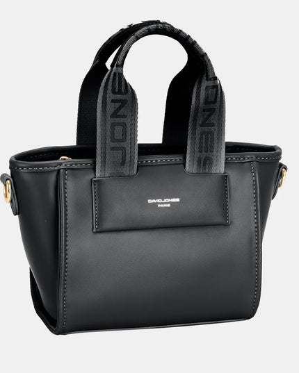 David Jones Small Handbag with Embossed Pattern Handles 