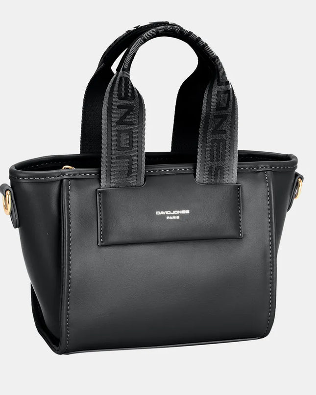 David Jones Small Handbag with Embossed Pattern Handles 