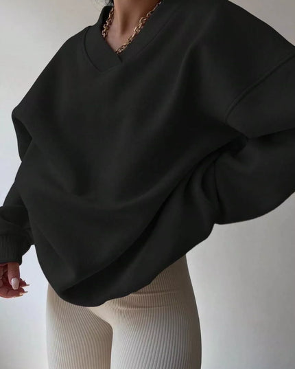 Dropped Shoulder Long Sleeve Oversized Sweatshirt
