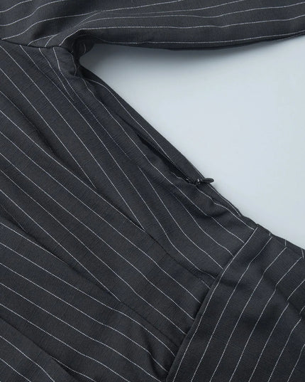 Striped Long Sleeve Shirt Dress