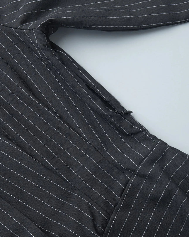 Striped Long Sleeve Shirt Dress