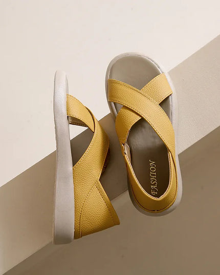 Crossover Platform Comfort Sandals
