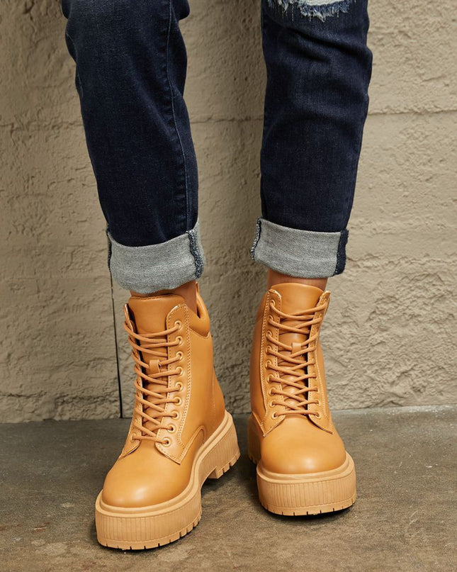 East Lion Corp Platform Combat Boots
