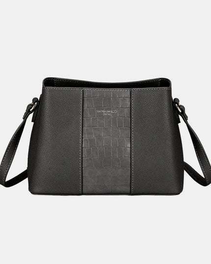 David Jones PU Leather Crossbody Bag Black One Size