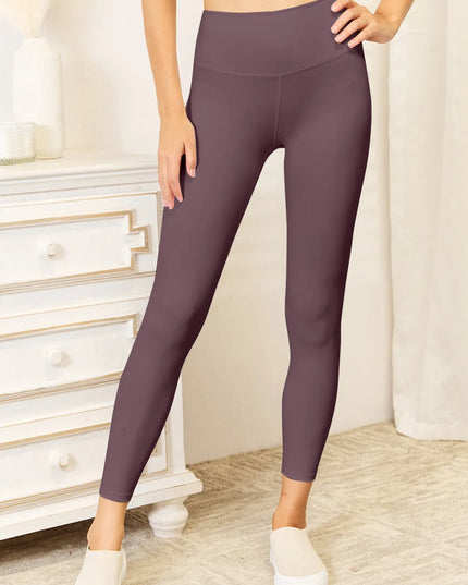 Double Take Wide Waistband Sports Leggings