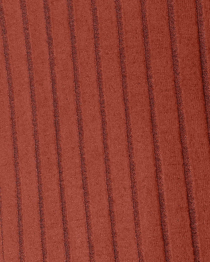 Basic Bae Full Size Ribbed Round Neck Slit Knit Top