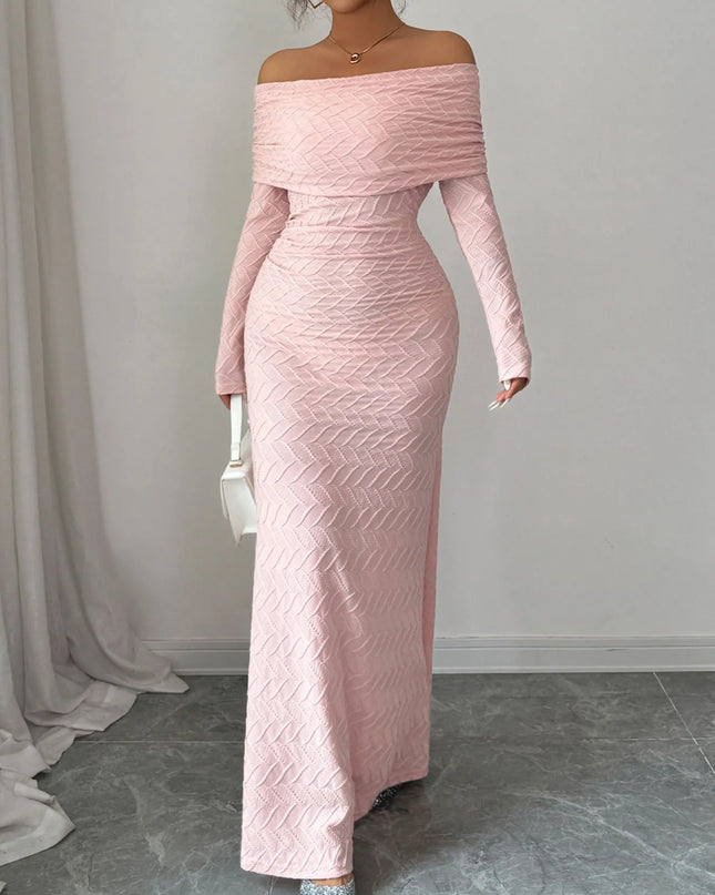 Off Shoulder Mermaid Maxi Dress