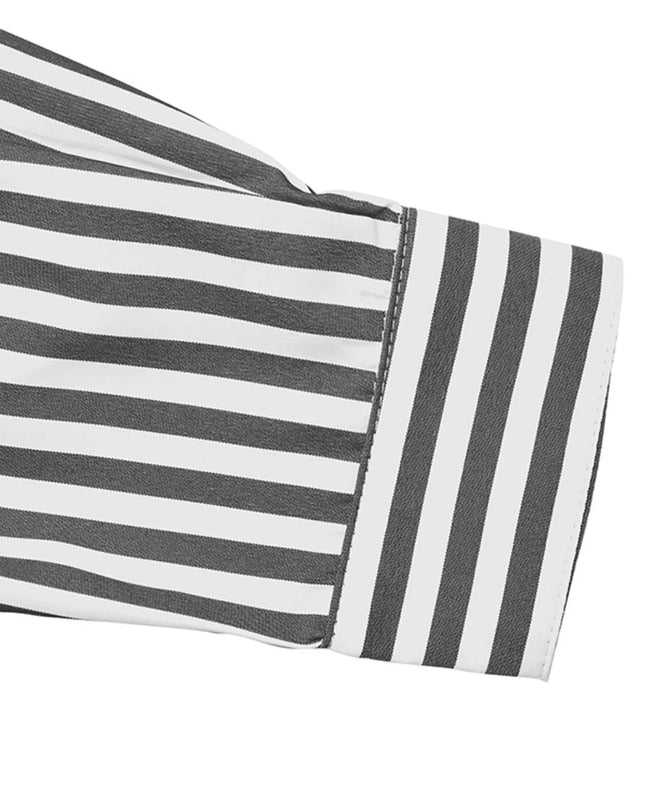 Striped Oversized Button-Up Shirt