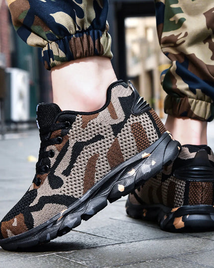 Camouflage Mesh Athletic Sneakers 