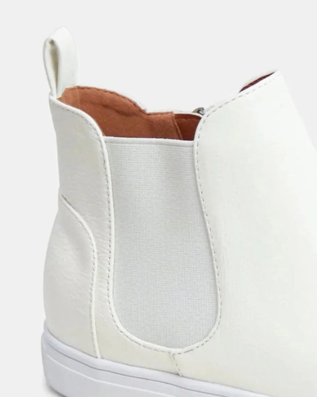 Beast Fashion Faux Suede Elastic Side Panel Sneakers