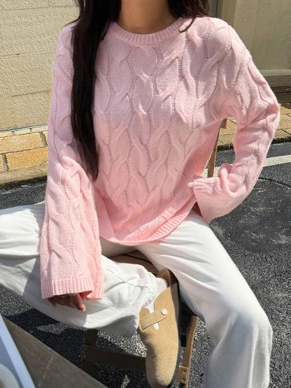 Cable Knit Long Sleeve Sweater