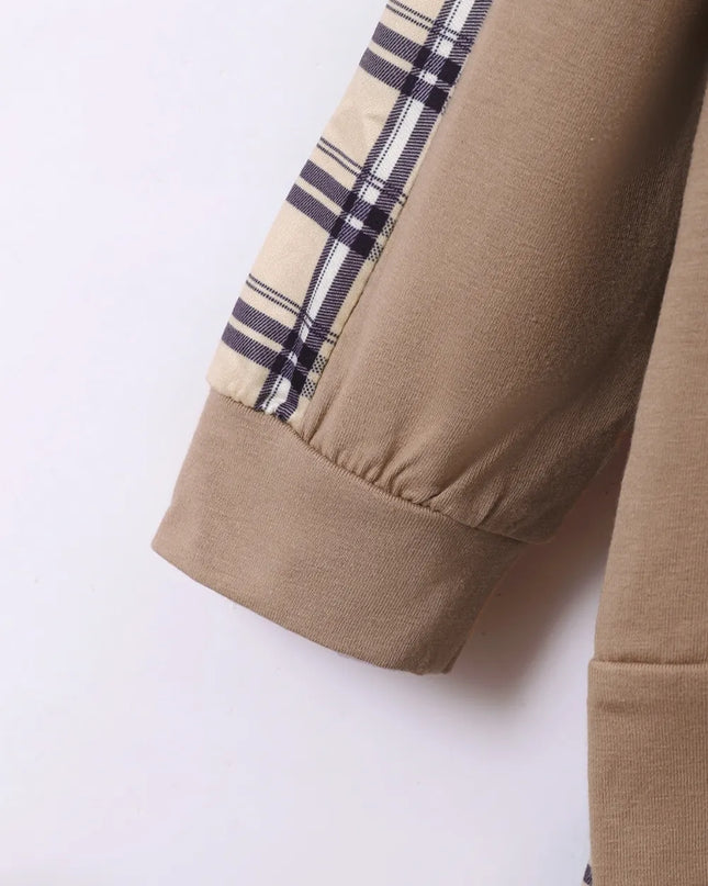 Children's Plaid Hoodie and pants Set