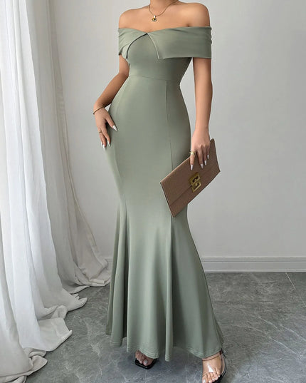 Off-Shoulder Mermaid Maxi Dress 