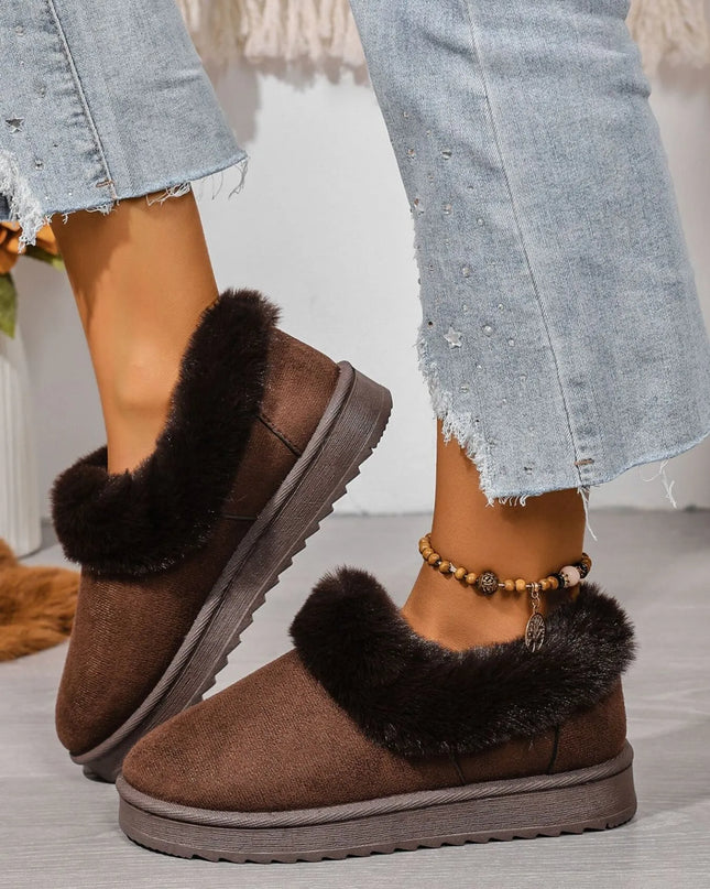 Cozy Winter Fur-Lined Ankle Boots