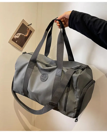 Oxford Cloth Travel Bag Dark Gray One Size