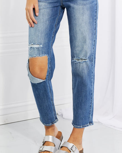 RISEN Full Size Emily High Rise Relaxed Jeans