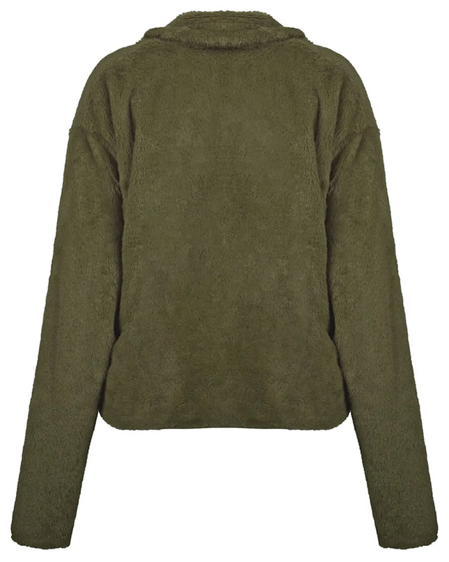 Ivy Lane Plush Open Front Dropped Shoulder Jacket