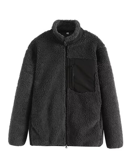 Zip Up Long Sleeve Plush Jacket