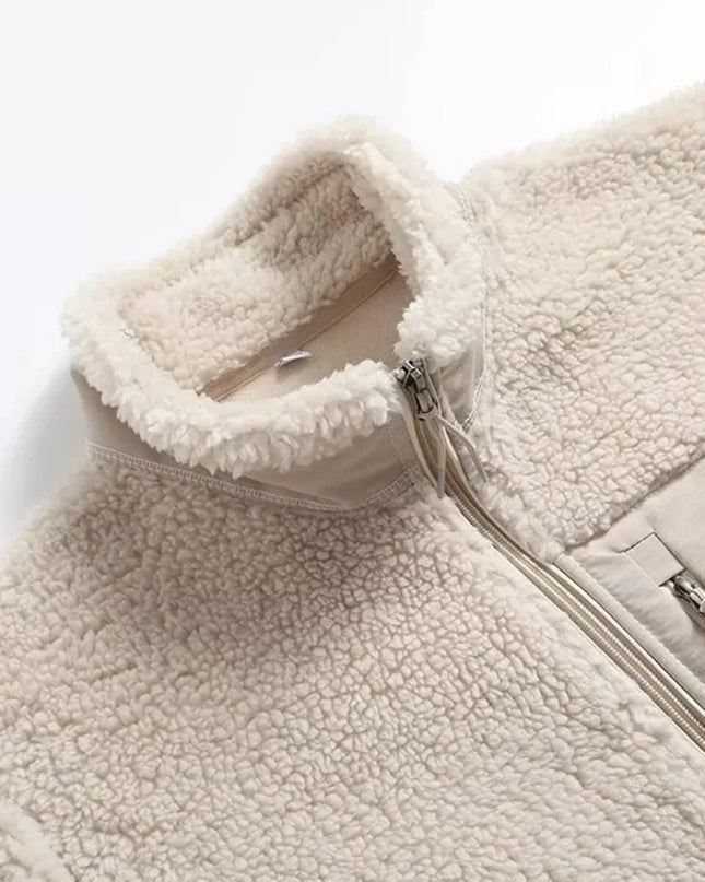 Zip Up Long Sleeve Plush Jacket