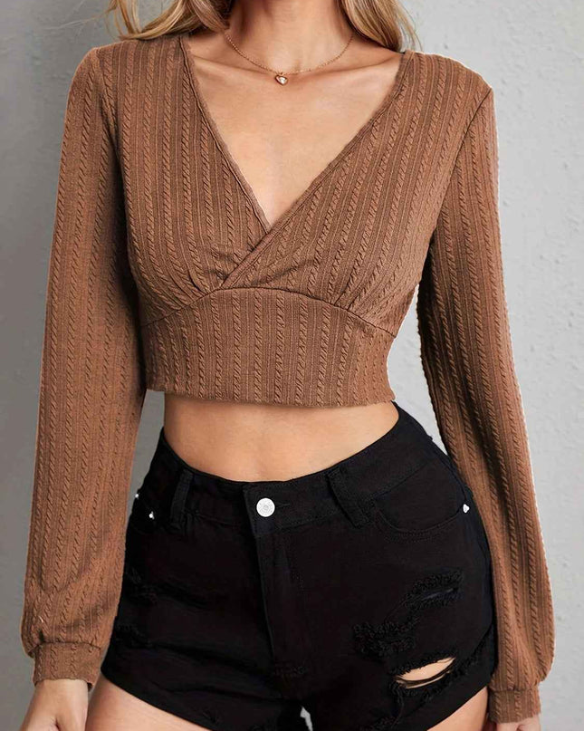 V Neck Crop Top