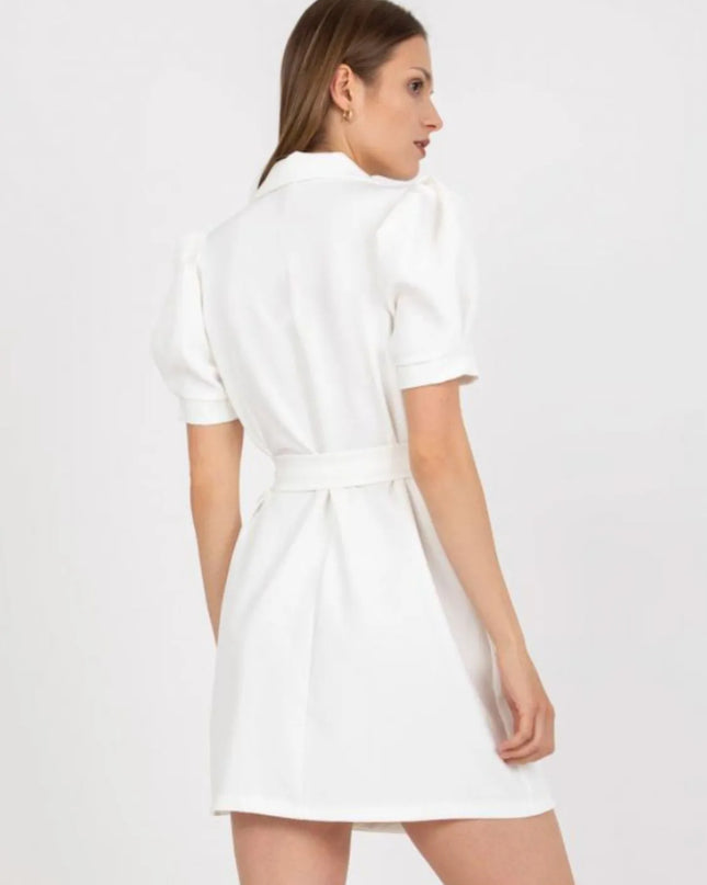 Tie Waist Short Sleeve Blazer Dress